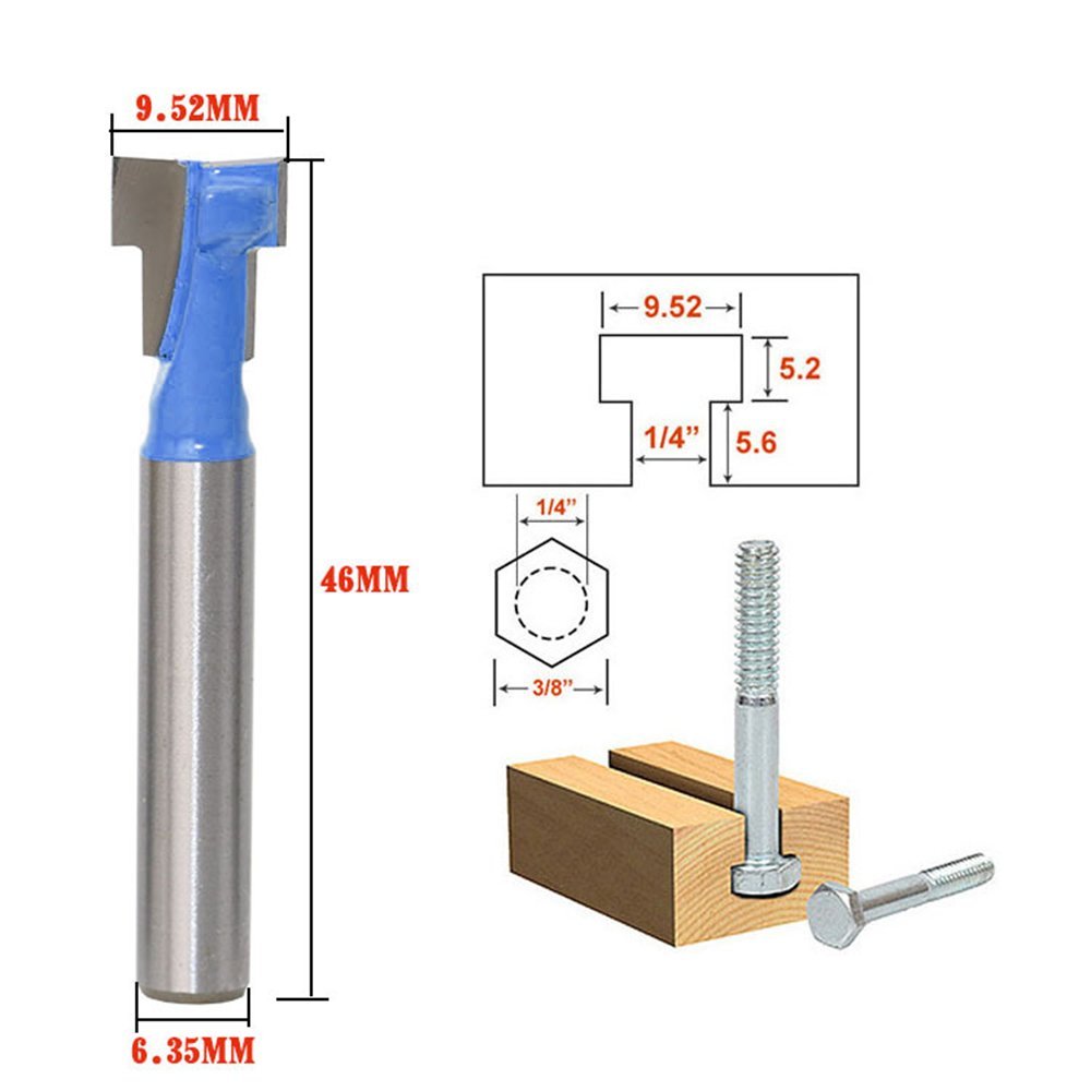 A11I 1/4 นิ้ว Shank T-Slot CUT - Power Tools Portable บทวิจารณ์และราคา