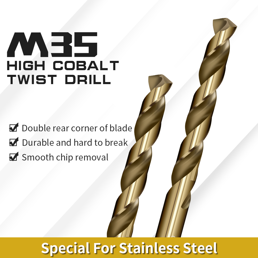 0.5-13 มม.HSS M35 Twist เจาะ B - Power Tools Kobalt บทวิจารณ์และราคา