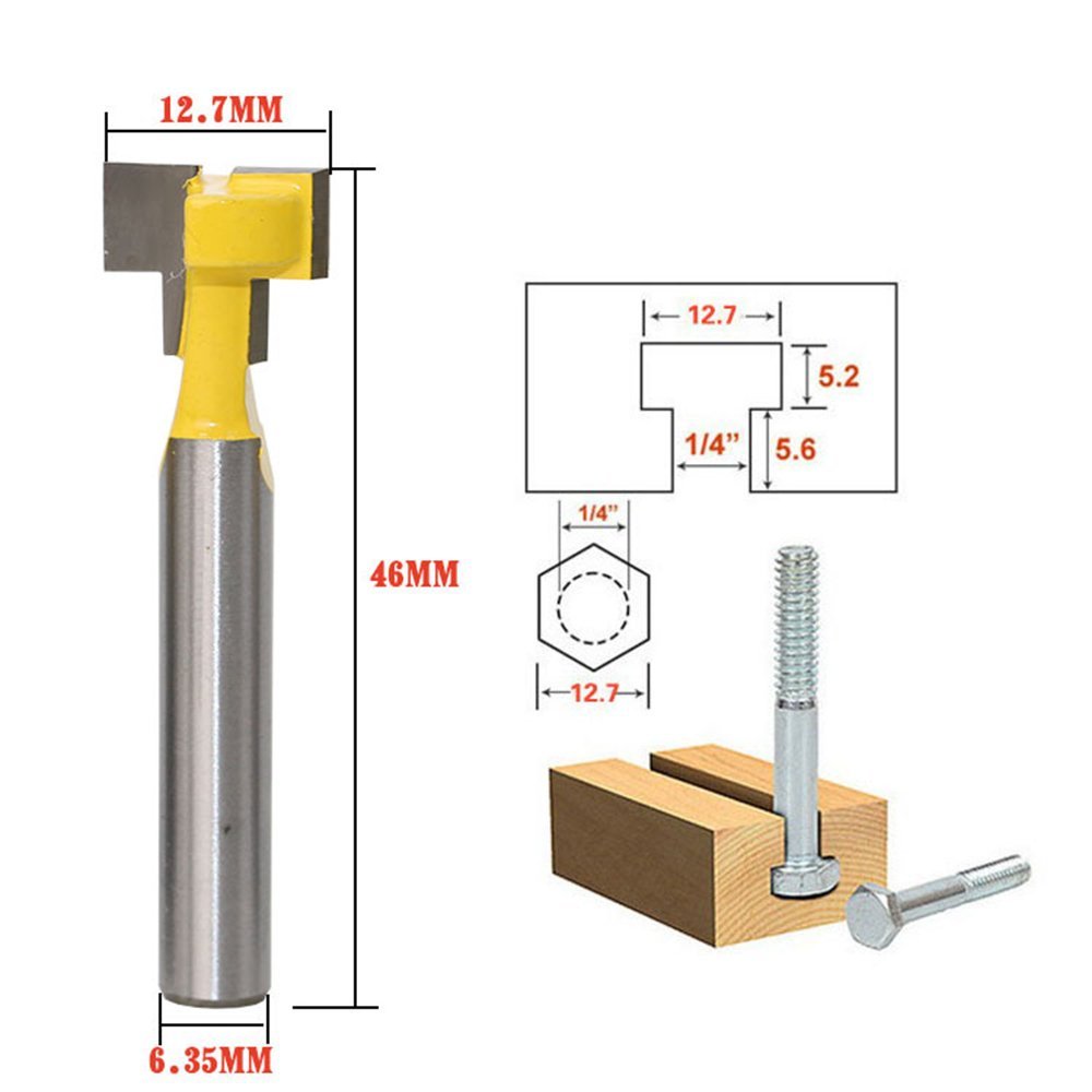 A11I 1/4 นิ้ว Shank T-Slot CUT - Power Tools Woodworking บทวิจารณ์และราคา