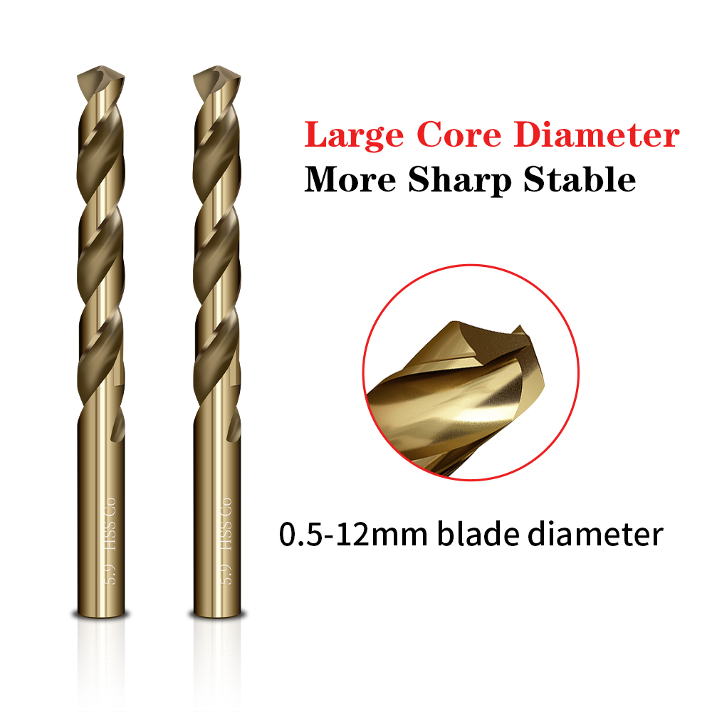 0.5-13 มม.HSS M35 Twist เจาะ B - Power Tools Kobalt บทวิจารณ์และราคา