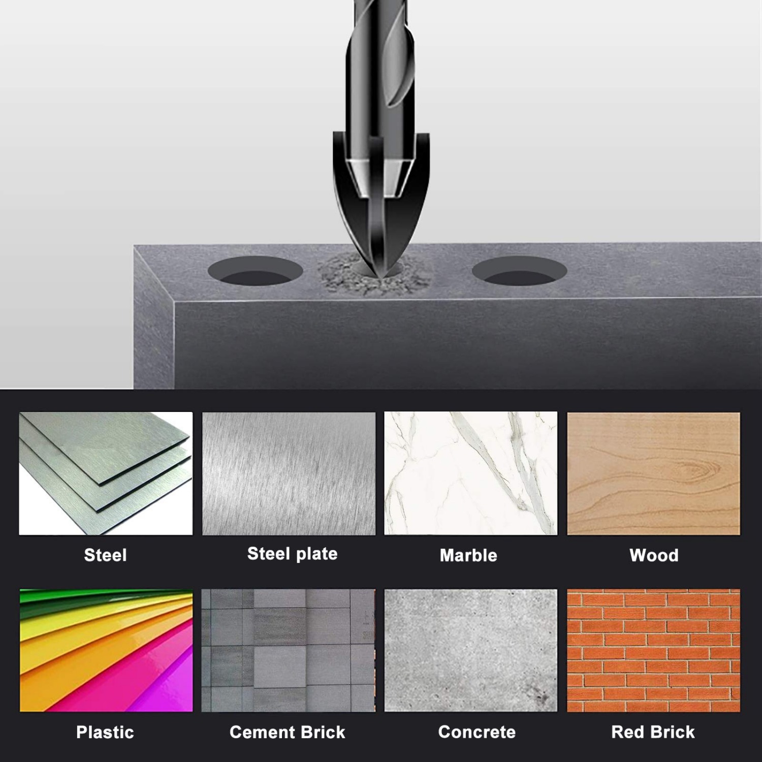 ชุดดอกสว่านไขว้หกเหลี่ยม 10 ชิ - Power Tools Kobalt บทวิจารณ์และราคา